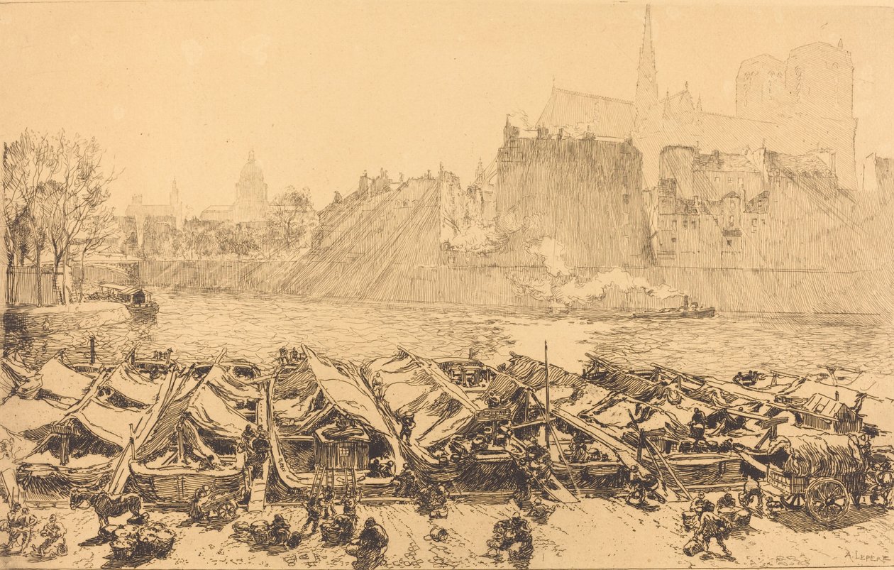 Der große Apfelmarkt von Auguste Lepere