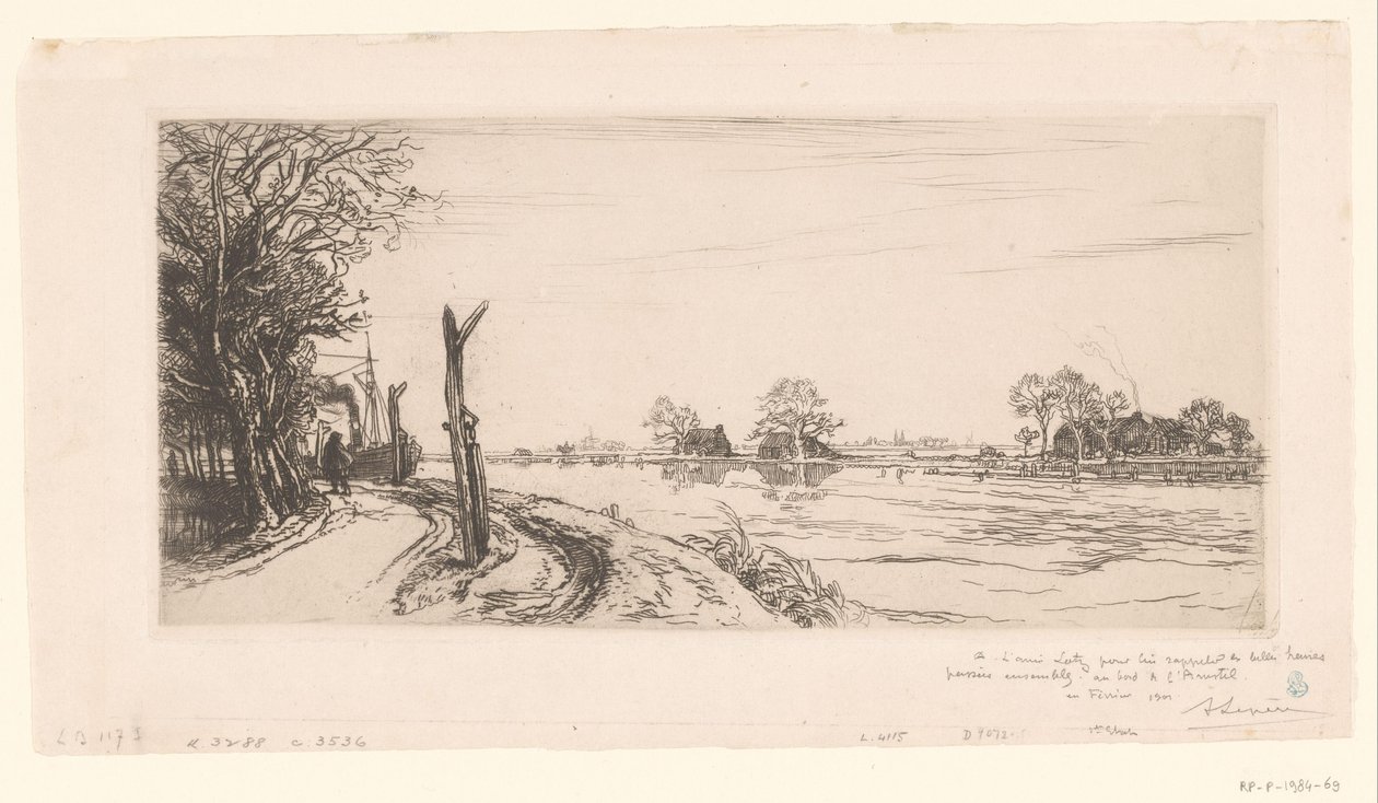 Blick auf die Amstel von Auguste Lepère (signed by artist)