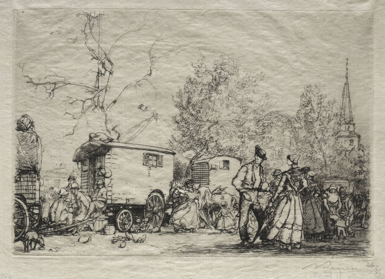 Auf der Messe St. Jean de Mont von Auguste Louis Lepère