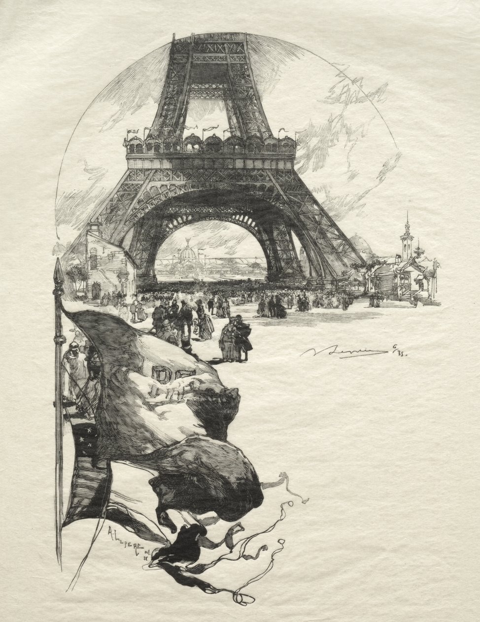Der Eiffelturm von Auguste Louis Lepère