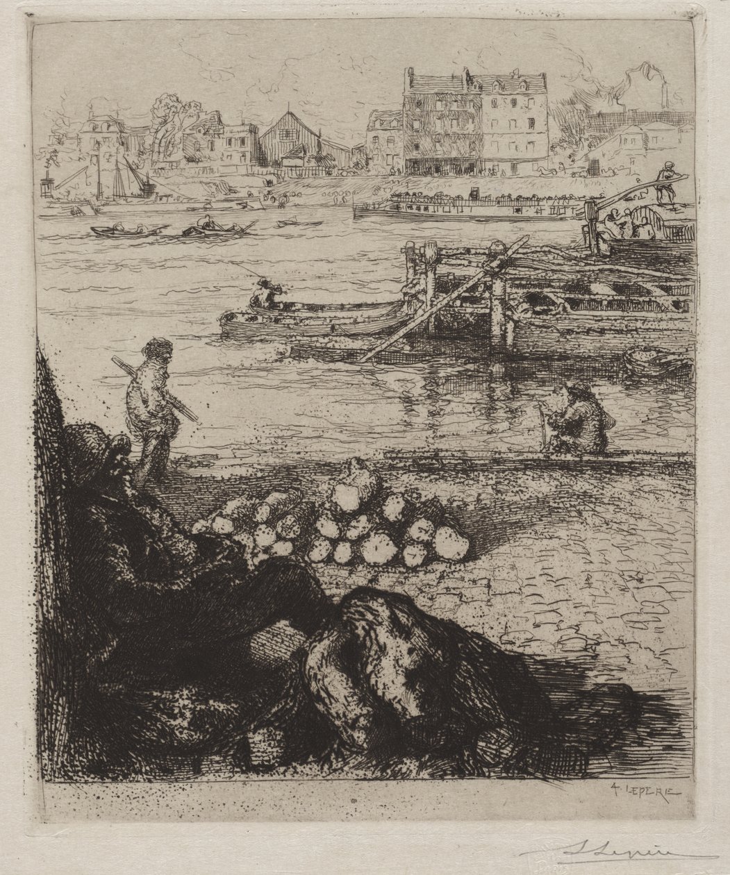 Der Hafenarbeiter: Quai de la Gare von Auguste Louis Lepère