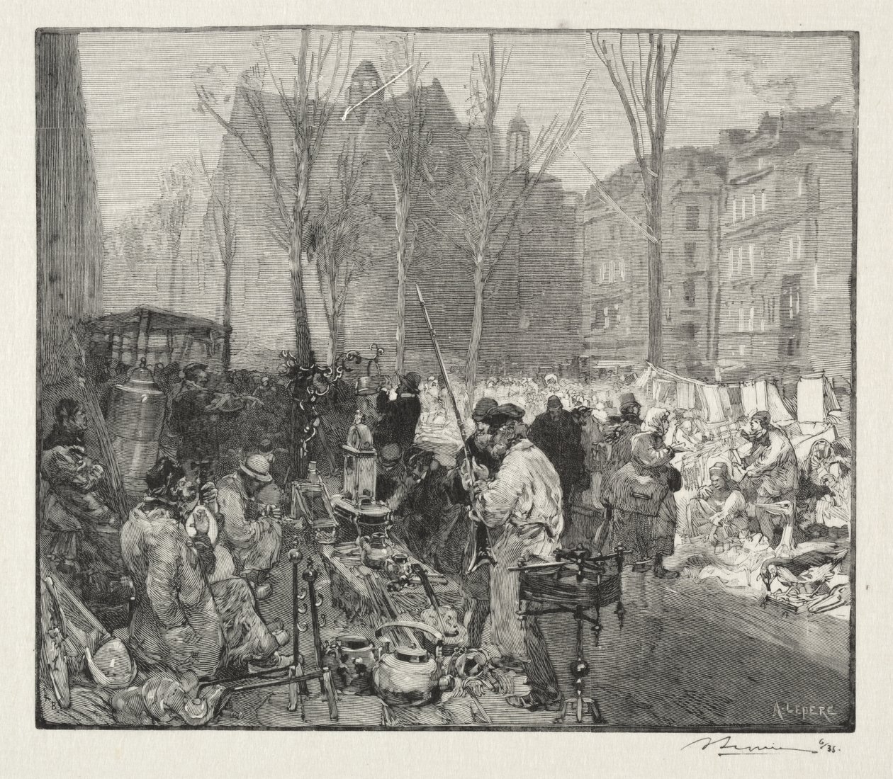 Schrottmarkt von Auguste Louis Lepère