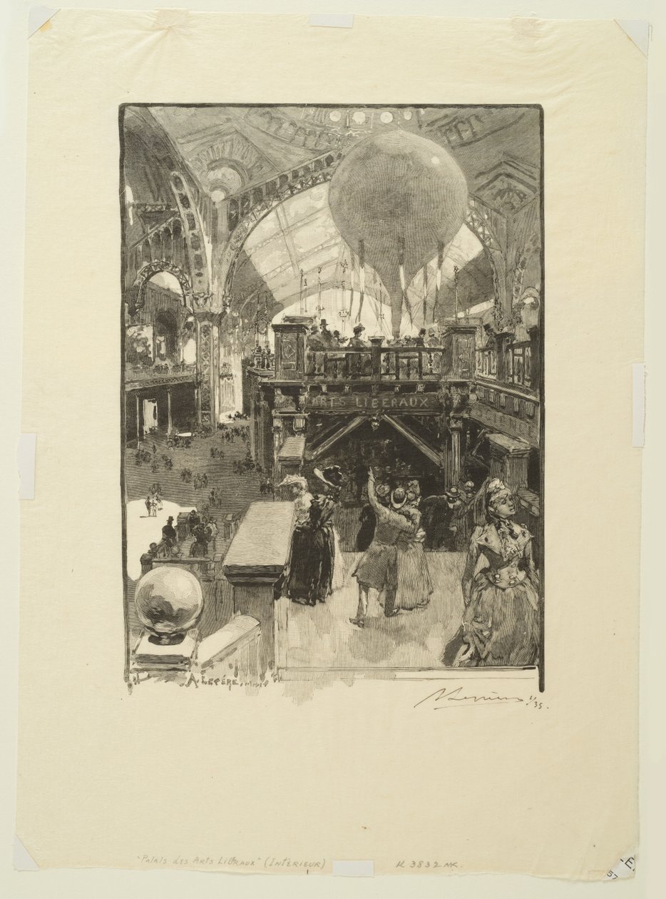 Palast der freien Künste: Innenansicht von Auguste Louis Lepère