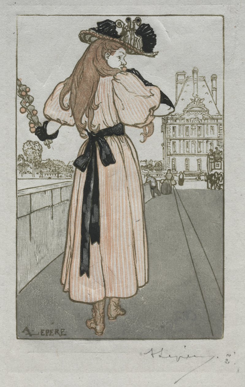 Pariser Almanach, 1897: Frühling von Auguste Louis Lepère