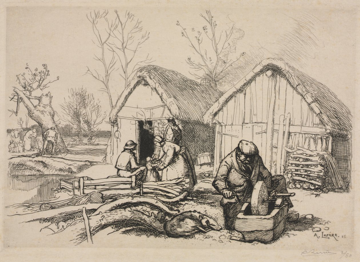 Das Haus des Holzfällers (Vendée) von Auguste Louis Lepère