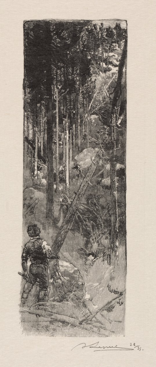 Fällung der Kiefern von Auguste Louis Lepère