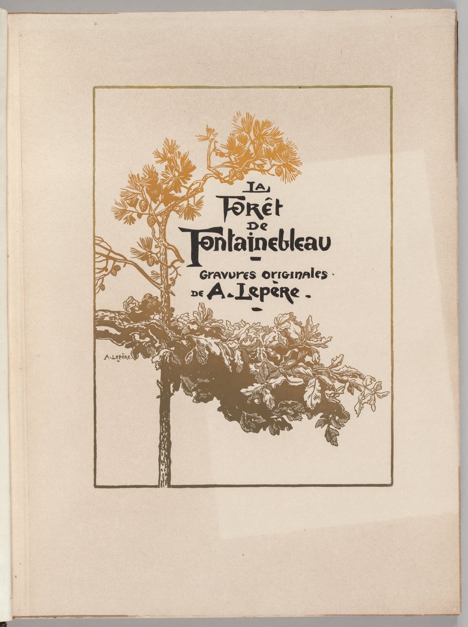 Wald von Fontainebleau: Cover La Forêt de Fontainebleau, 1890 von Auguste Louis Lepère
