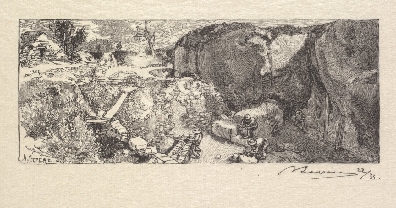 Fontainebleau-Wald: Sandsteinbruch von Auguste Louis Lepère