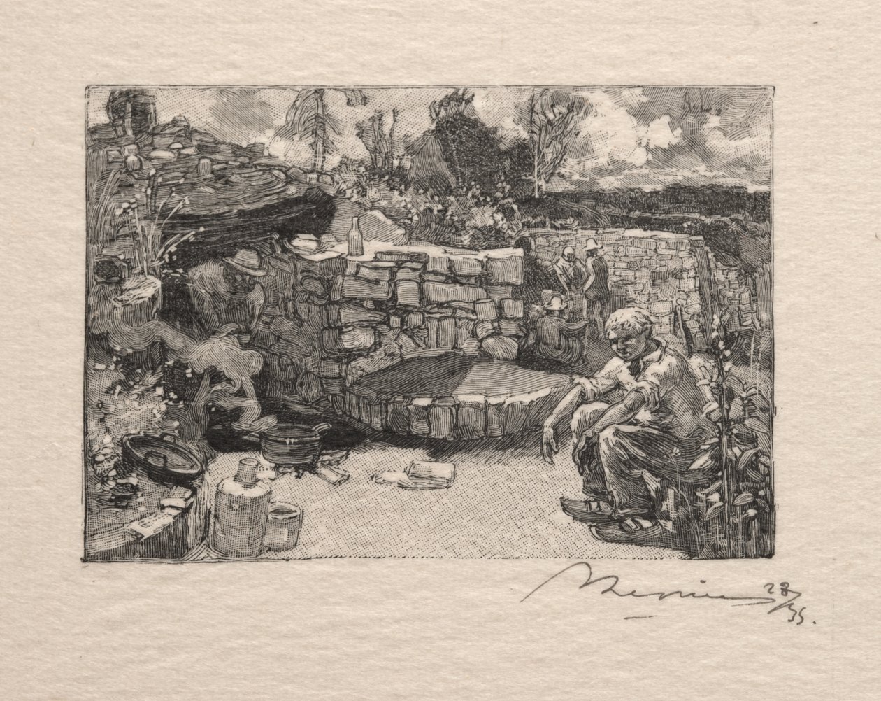 Eine Steinbruchhütte von Auguste Louis Lepère