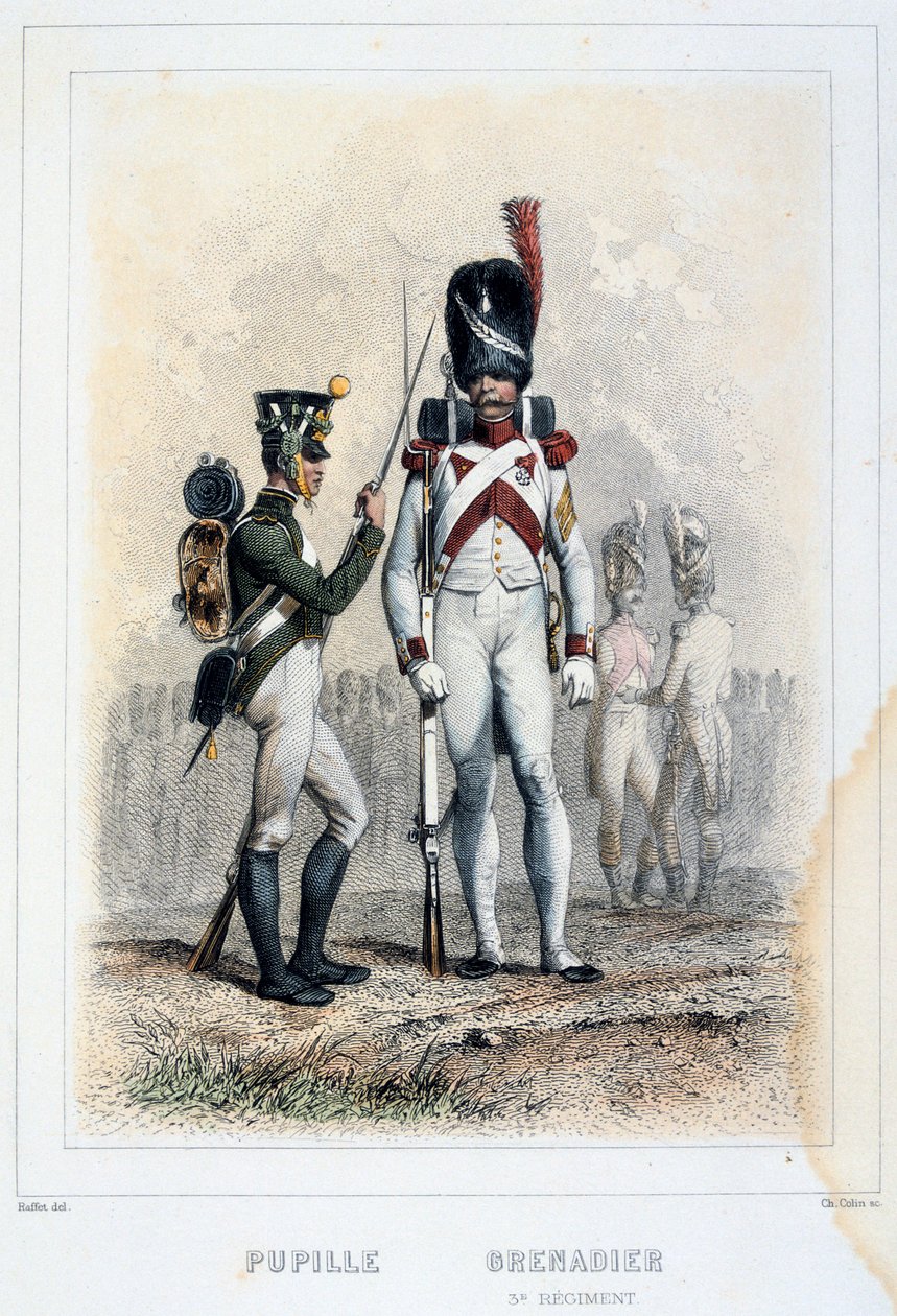 Grenadier und Schüler des 3. Regiments, 1859 von Auguste Raffet