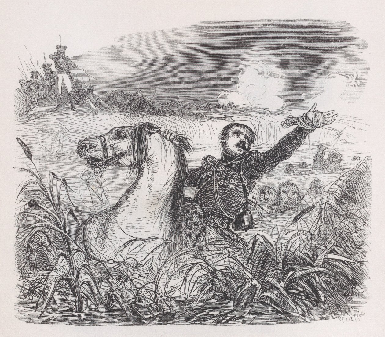 Poniatowski aus Die vollständigen Werke von Béranger, 1836 von Auguste Raffet