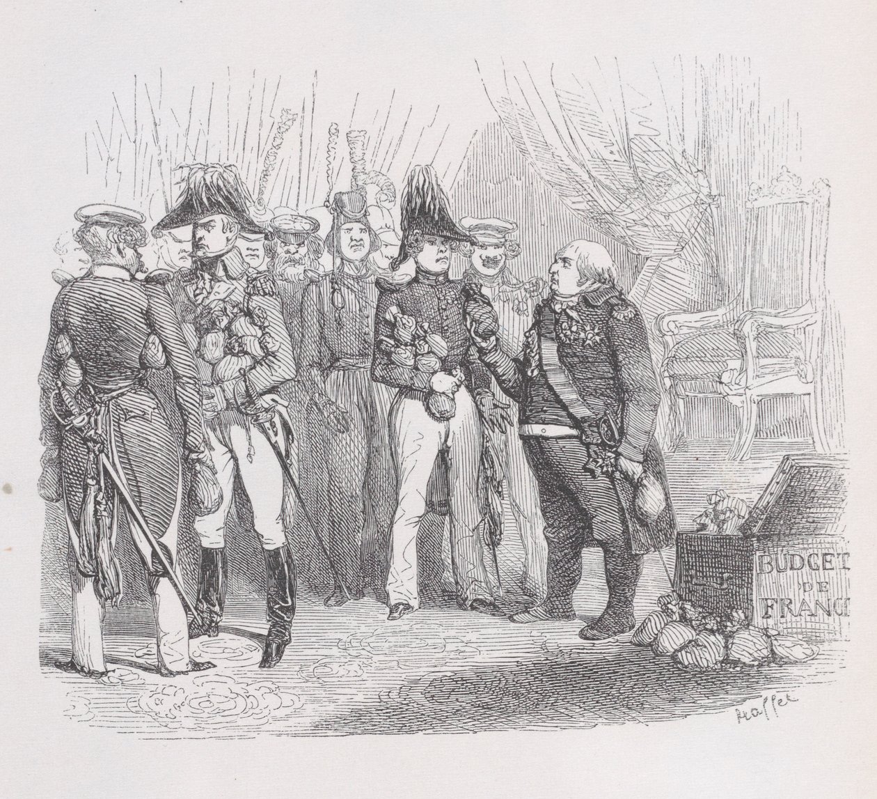 Die barbarische Heilige Allianz aus den gesammelten Werken von Béranger, 1836 von Auguste Raffet