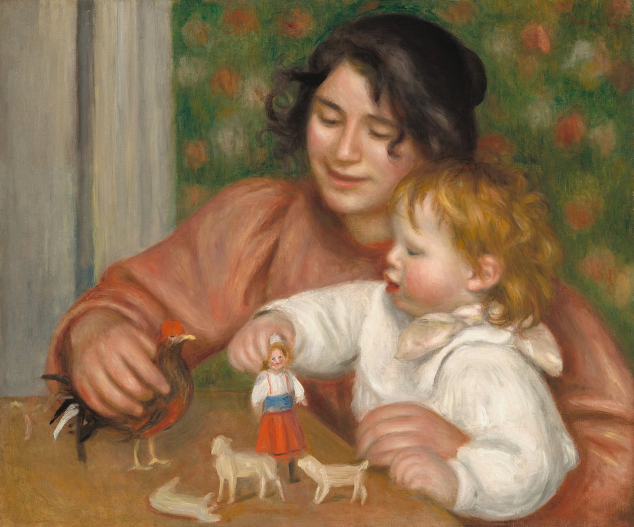 Kind mit Spielzeug - Gabrielle und der Sohn des Künstlers, Jean von Auguste Renoir