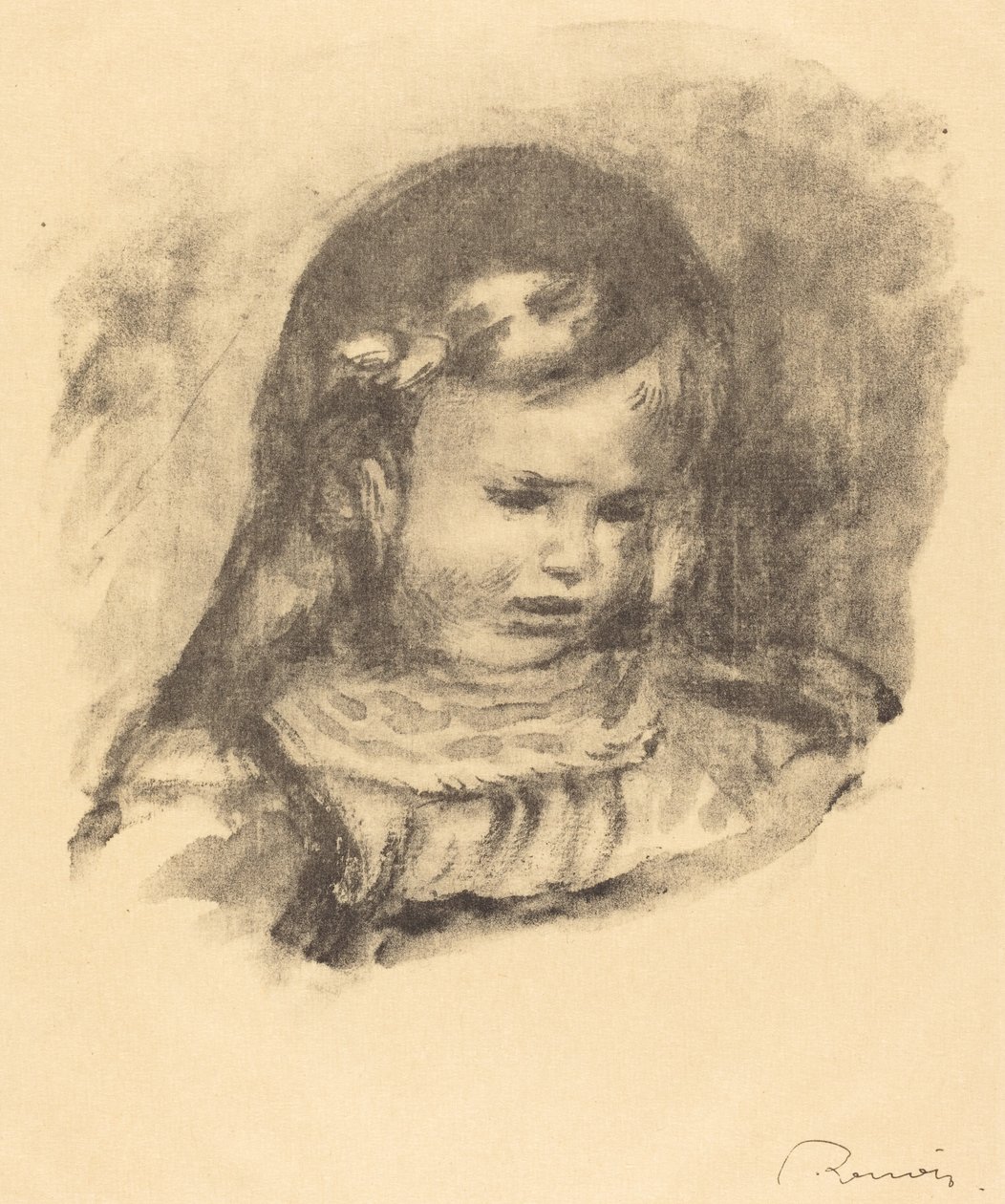 Claude Renoir, gesenkter Kopf von Auguste Renoir