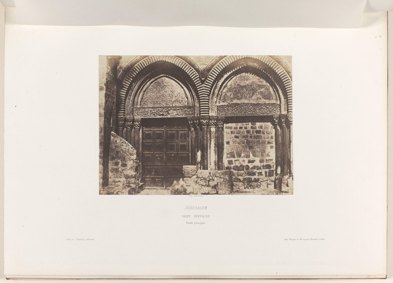 Hauptportal der Grabeskirche, Jerusalem von Auguste Salzmann