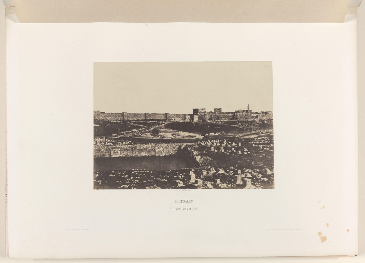 Mamilla-Becken außerhalb der alten Stadtmauer von Jerusalem von Auguste Salzmann