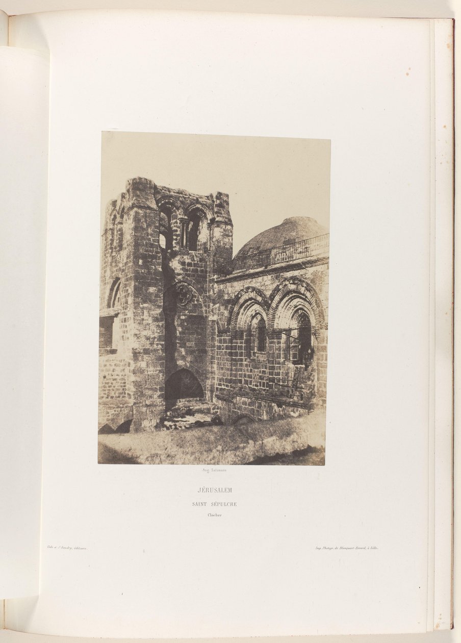 Turm der Grabeskirche in Jerusalem von Auguste Salzmann