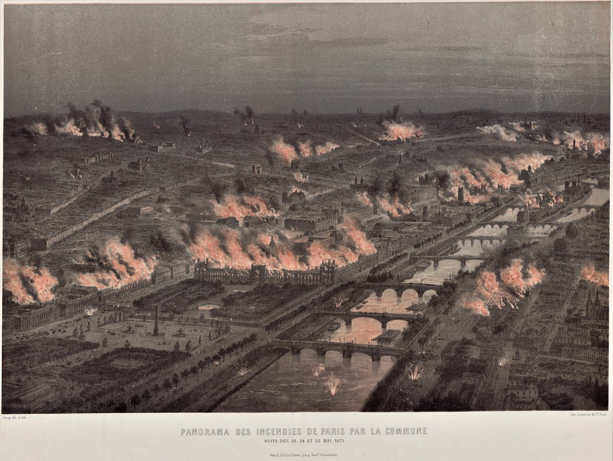 Kommune von Paris, Nacht vom 23. auf den 24. Mai, Brände in Paris von Auguste Victor Deroy