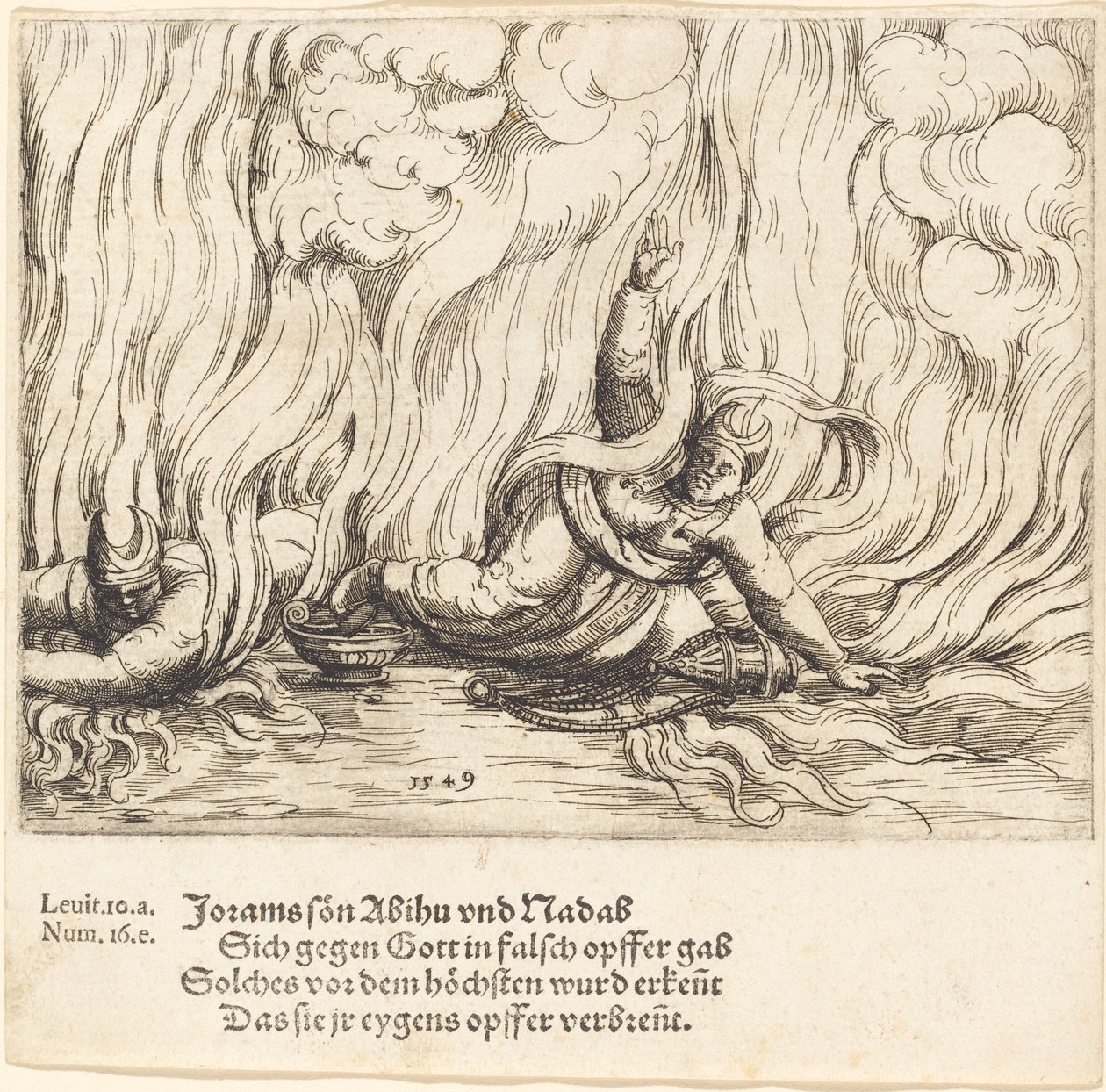 Nadab und Abihu, 1549 von Augustin Hirschvogel