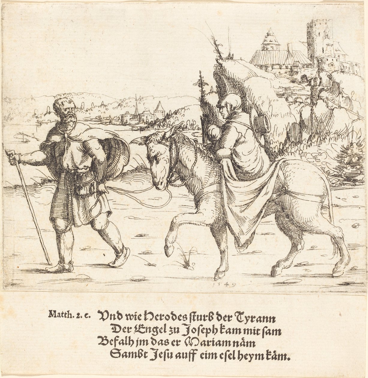 Die Heilige Familie kehrt aus Ägypten zurück von Augustin Hirschvogel