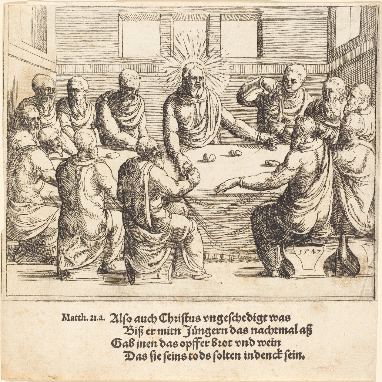 Das letzte Abendmahl von Augustin Hirschvogel