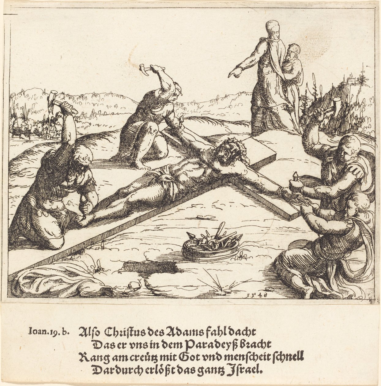 Die Kreuzigung, 1548 von Augustin Hirschvogel