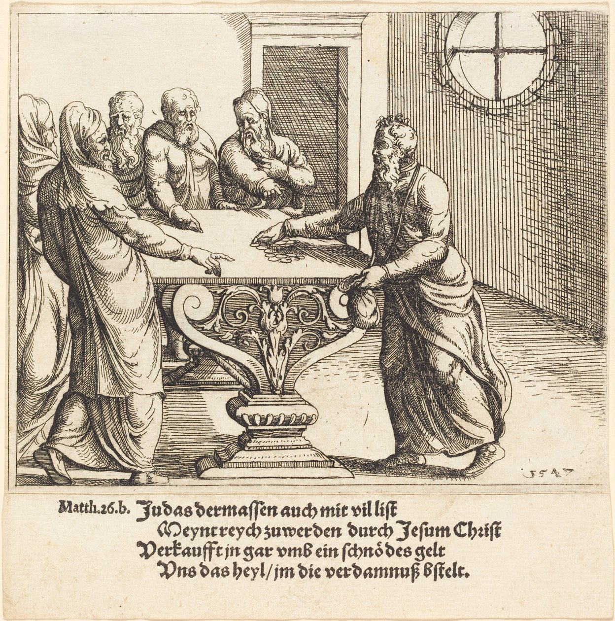 Die Bezahlung des Judas von Augustin Hirschvogel