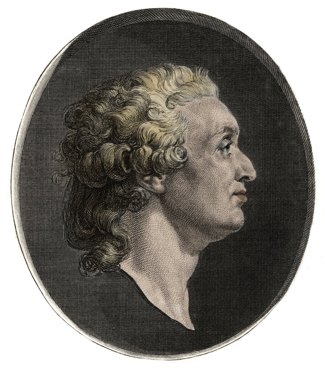 Porträt von Marie Jean Antoine Nicolas de Caritat, Marquis de Condorcet (1743-1794) nach Augustin Saint-Aubin - 1736-1807 von Augustin de (after) Saint Aubin