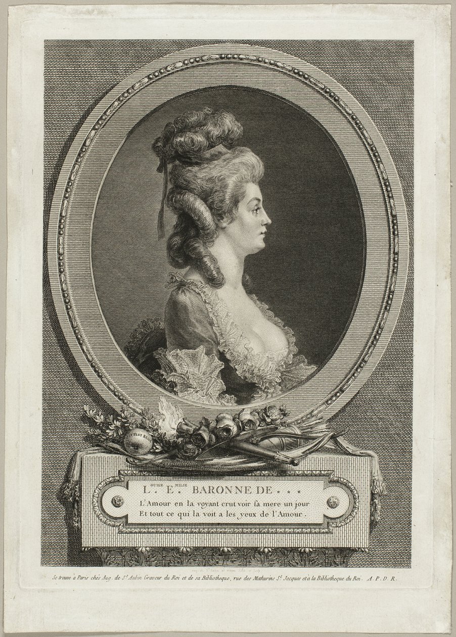 Louise Émilie, Baronin von *** von Augustin de Saint Aubin