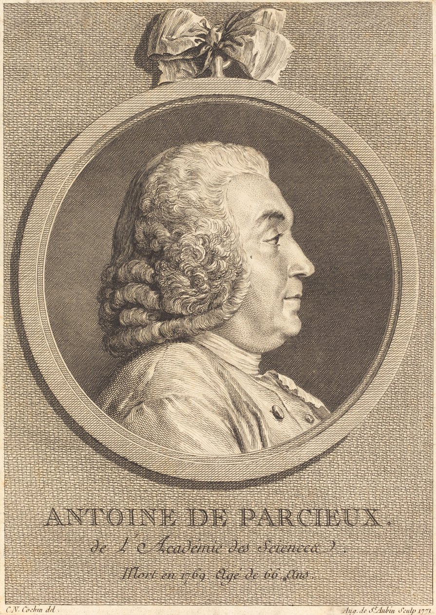 Antoine De Parcieux von Augustin de Saint Aubin after Charles Nicolas Cochin I
