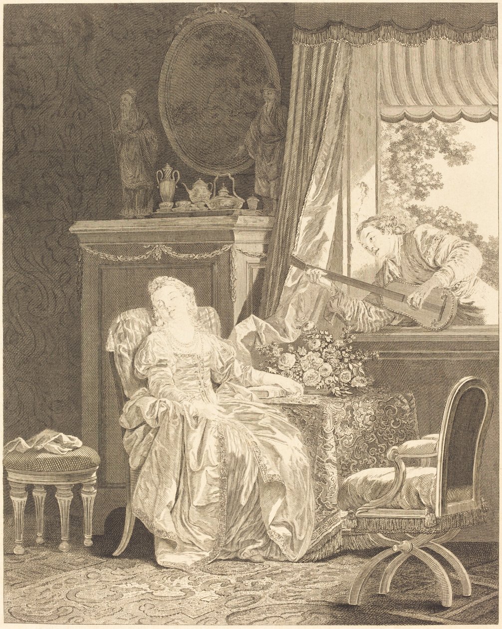 Die spanische Liebe von Augustin de Saint Aubin and Noël Pruneau after Jean Baptiste Le Prince