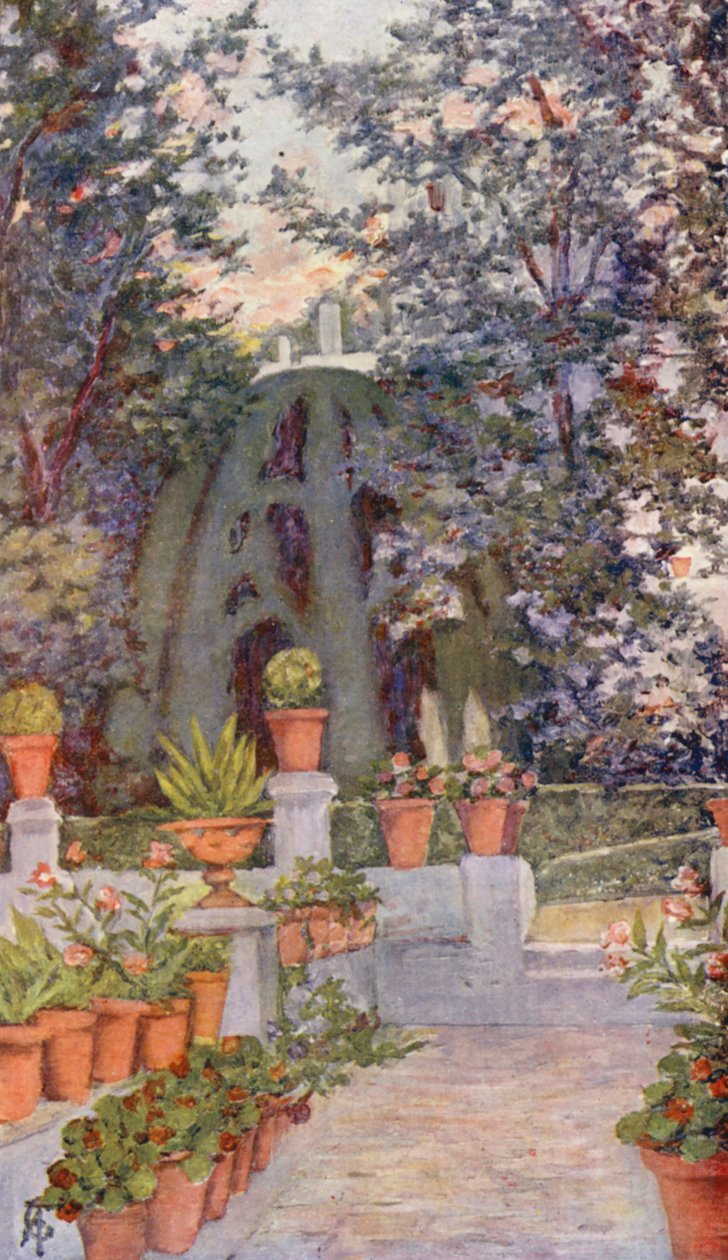 Im Garten des Generalife, Granada von Augustine Fitzgerald
