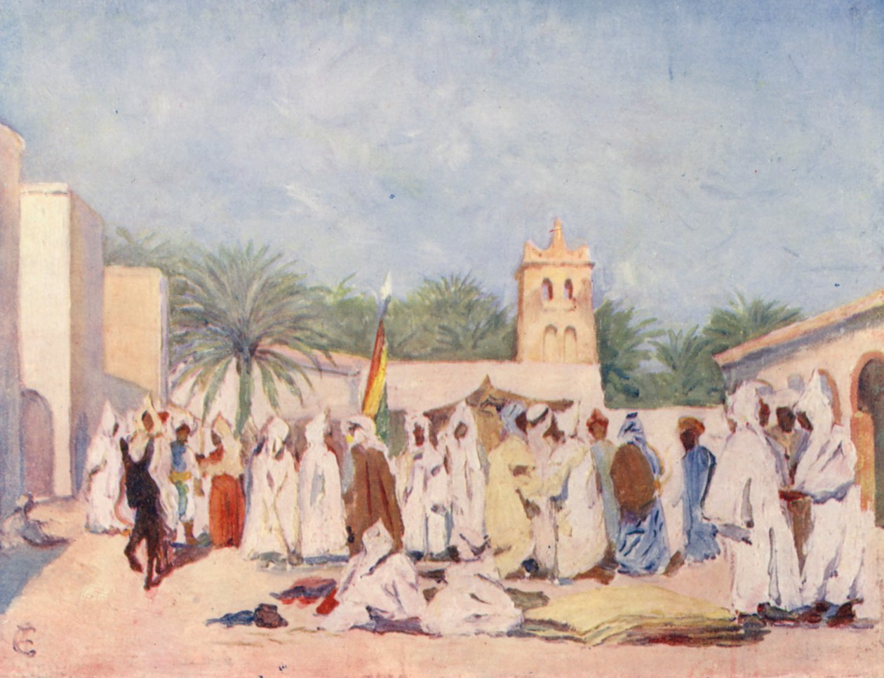 Der Marktplatz, Biskra von Augustine Fitzgerald