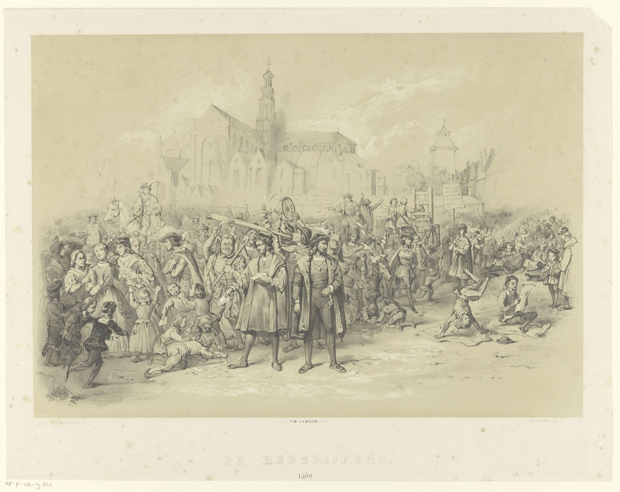 Rhetoriker verteilen Flugblätter von Augustinus Jacobus Bernardus Wouters