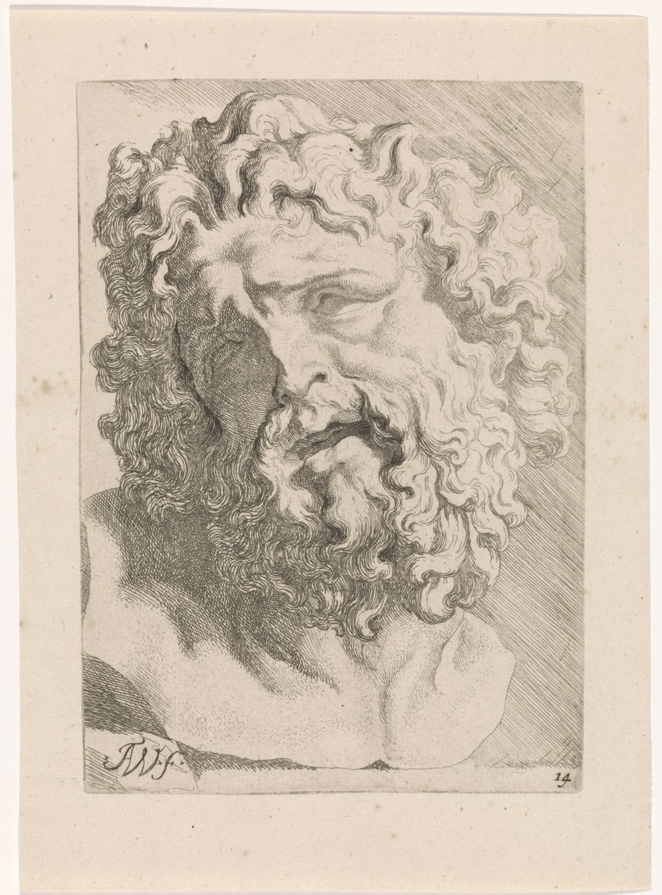 Kopf des Laokoon von Augustinus Terwesten (I)