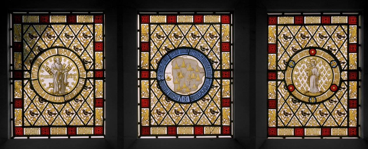 Salonfenster mit niederländischen Rundscheiben von Augustus Welby Northmore Pugin