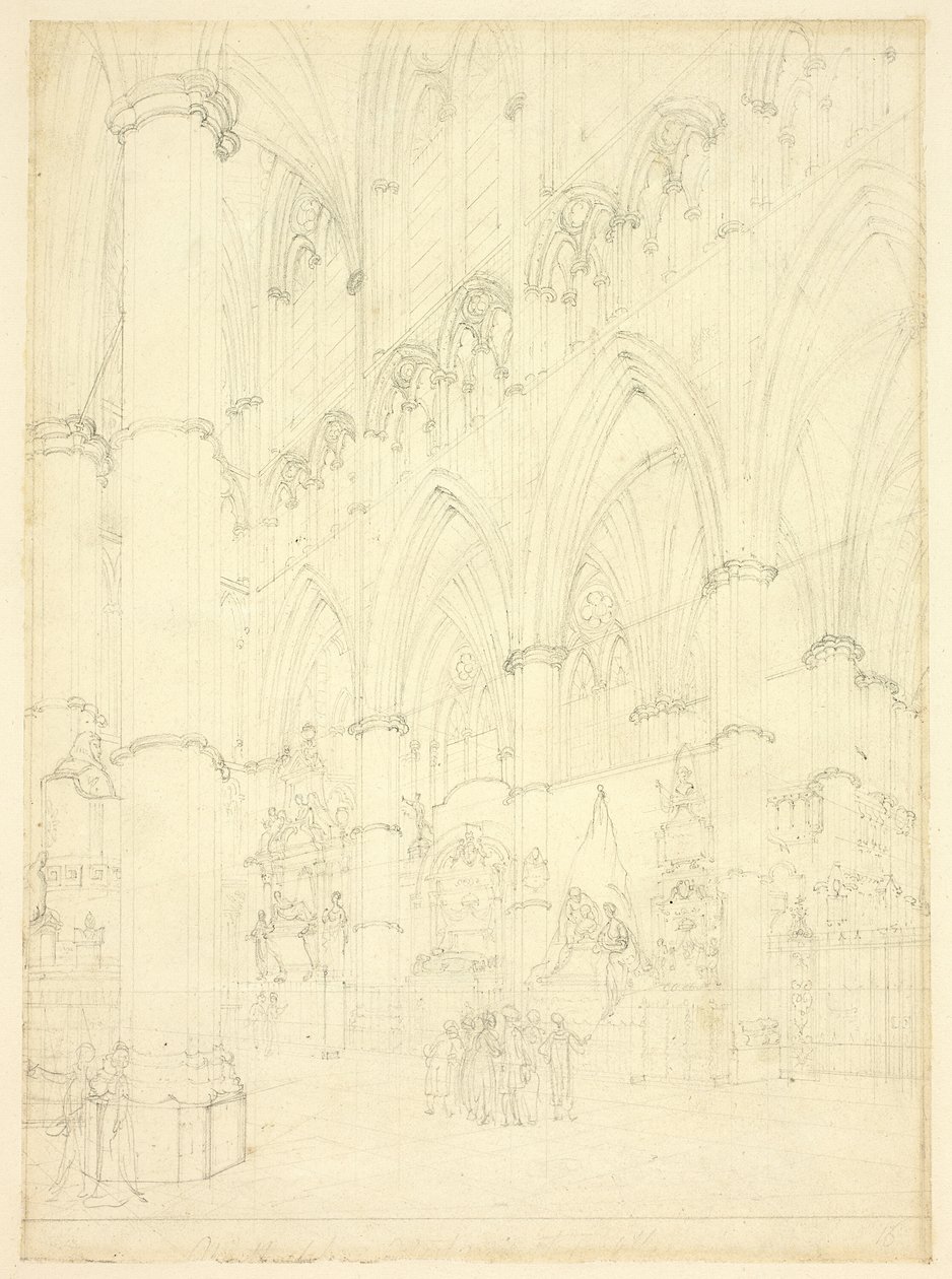 Nordschiff, Westminster Abbey von Augustus Charles Pugin