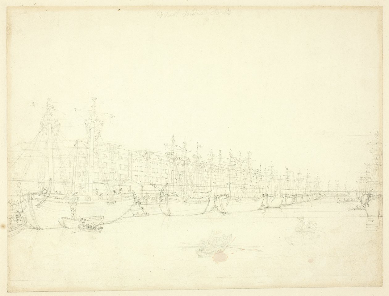 Studie für die West India Docks, aus Microcosm of London von Augustus Charles Pugin