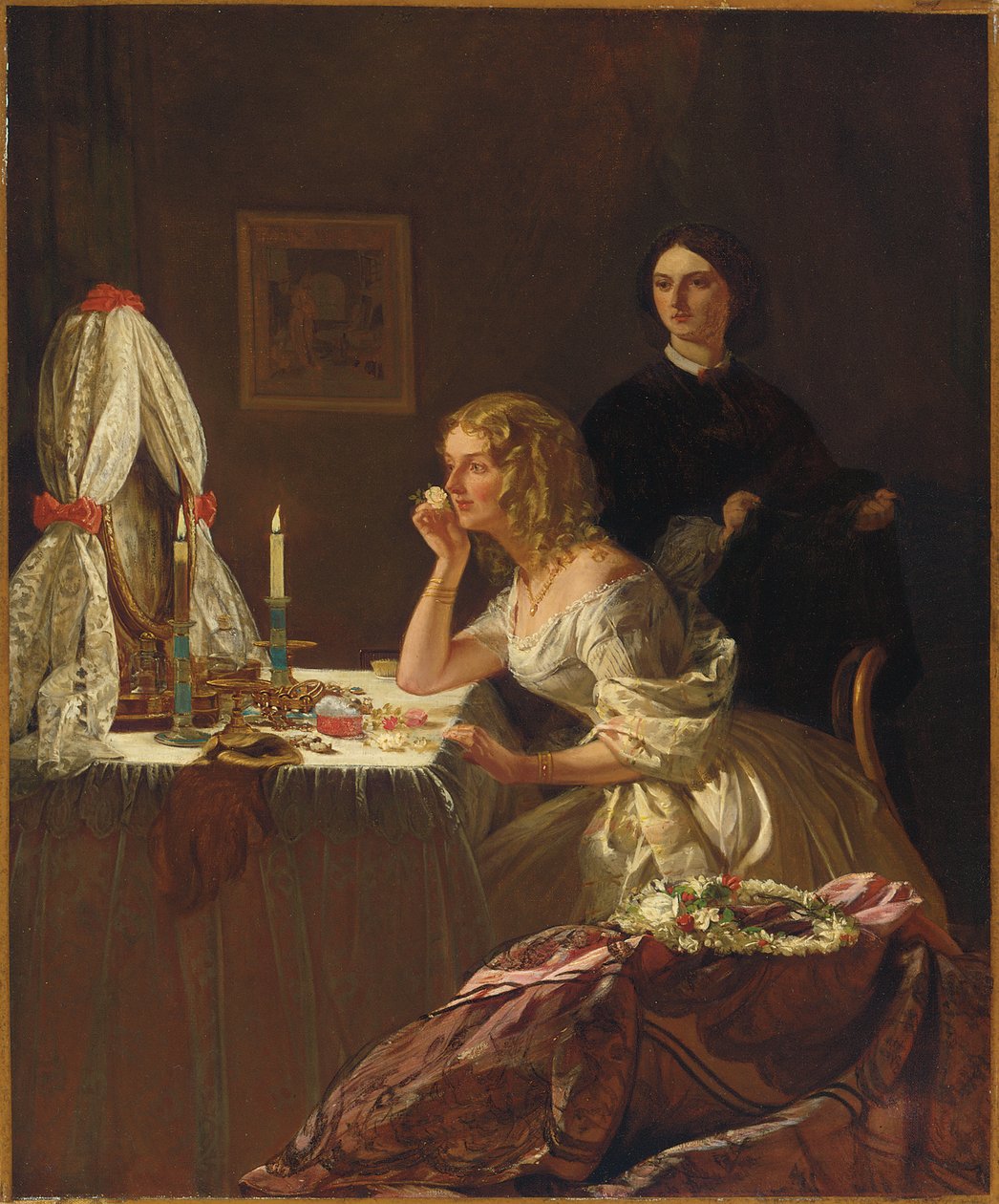 Eine junge Dame bei ihrer Toilette von Augustus Leopold Egg