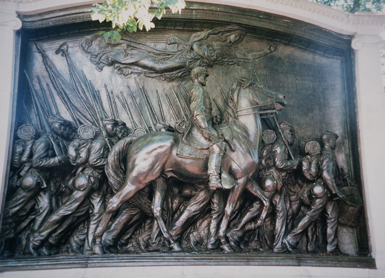 Das Robert Gould Shaw (1837-63) Denkmal für das afroamerikanische 54. Massachusetts Regiment von Augustus Saint Gaudens