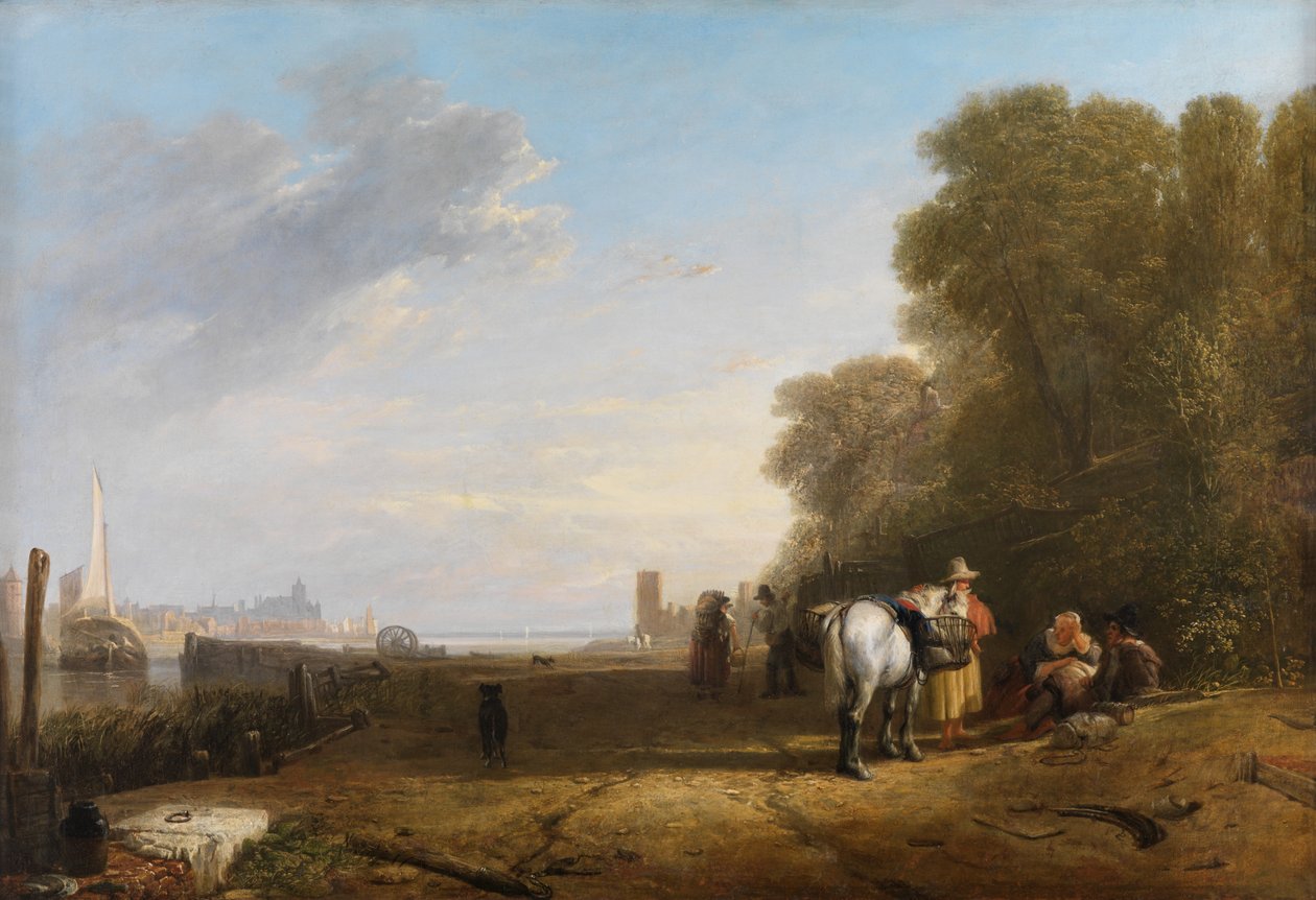 Eine Szene in Holland von Augustus Wall Callcott: Kunstdruck