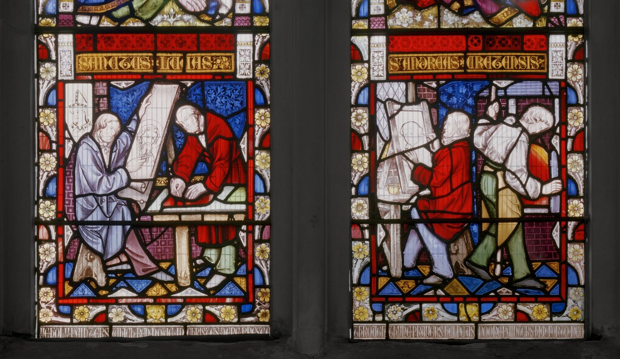 St. Lukas Fenster (Detail) von Augustus Welby Northmore Pugin