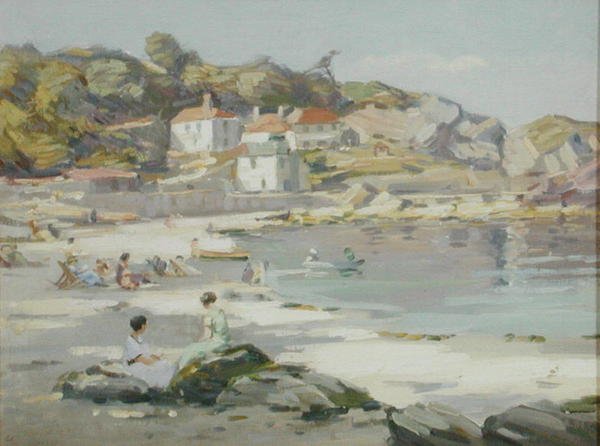 Ein Strand in Cornwall von Augustus William Enness