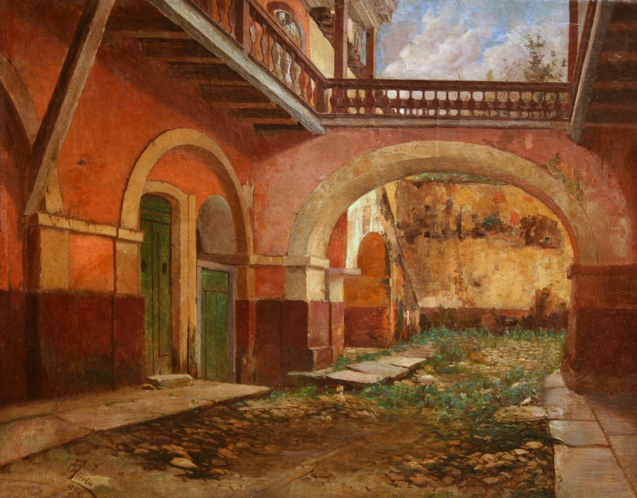 Innenhof der "Casa dos Contos" in Ouro Preto von Aurelio de Figueiredo