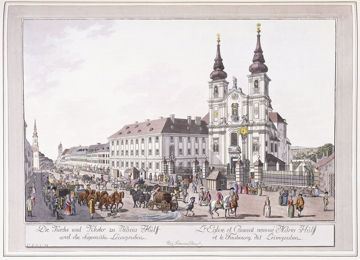 Pfarrkirche und Kloster Mariahilf in Leimggruben von Austrian School
