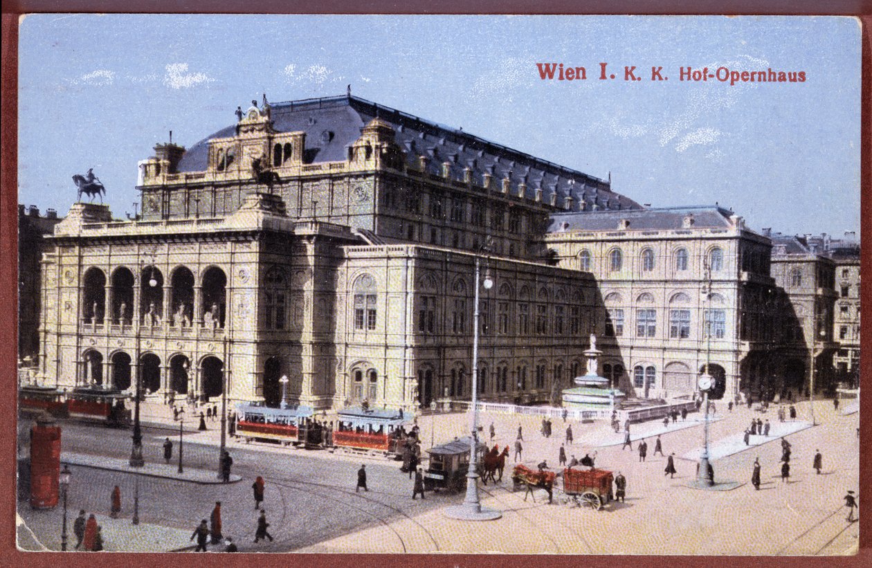 Postkarte mit der Wiener Staatsoper, um 1900 von Austrian School