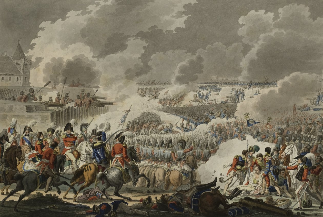Die Schlacht von Waterloo, 18. Juni 1815, veröffentlicht von Artaria und Co, ca. 1820 von Austrian School