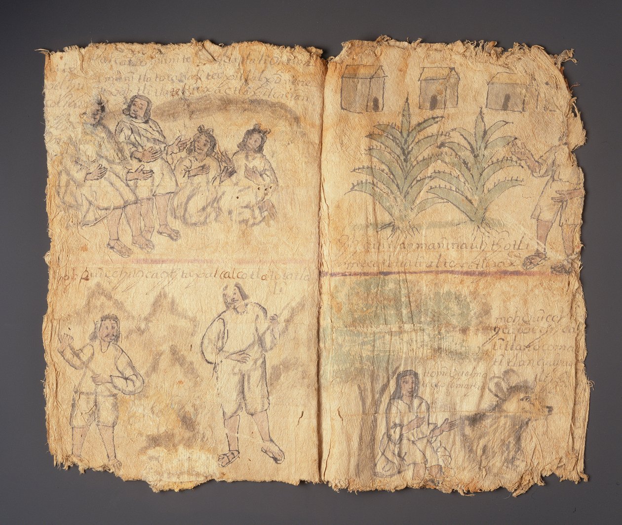 Techialoyan-Codex, Coyotepec Coyonazco, Mexiko von Aztec
