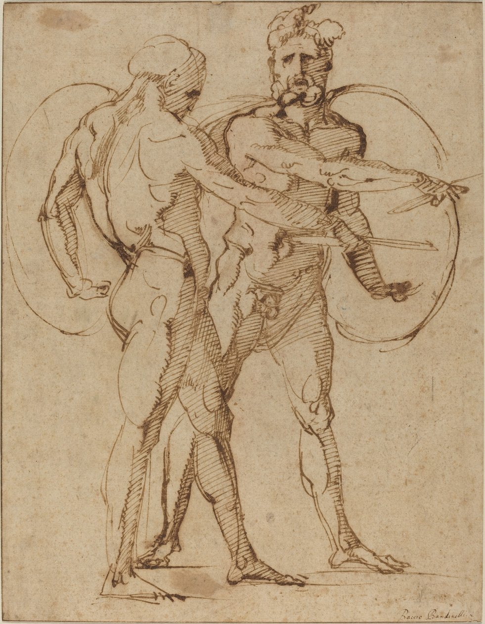 Zwei männliche Akte, um 1520 von Baccio Bandinelli