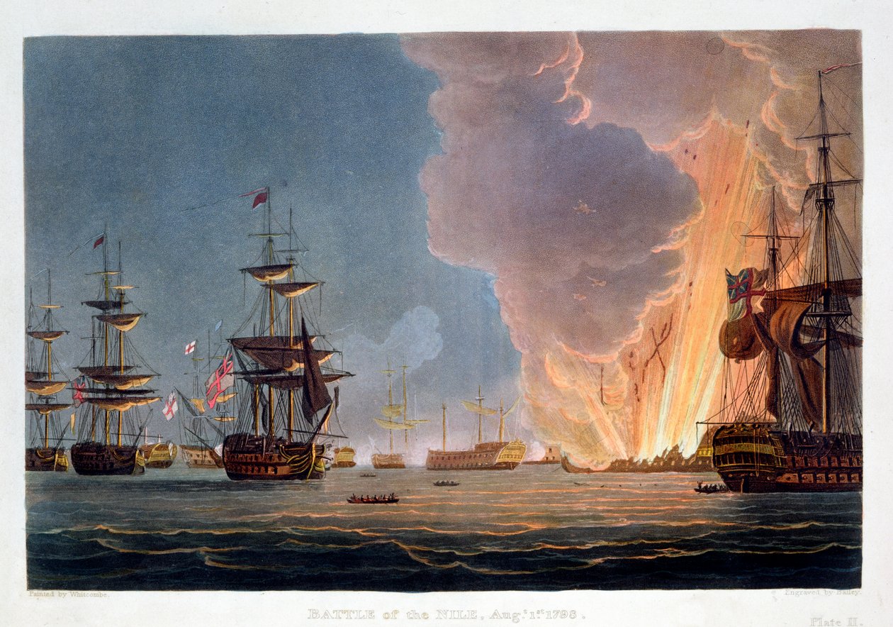 Die Schlacht am Nil, 1. August 1798, 1816 von Bailey